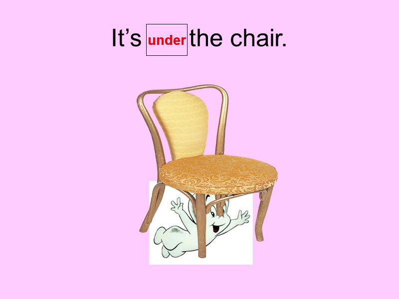 It’s       the chair. under